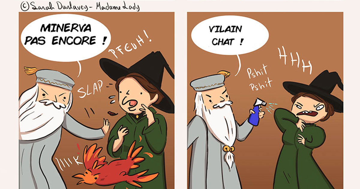 Harry Potter Cette Illustratrice Dessine La Vie Cachee Du Chat Du Professeur Mcgonagall