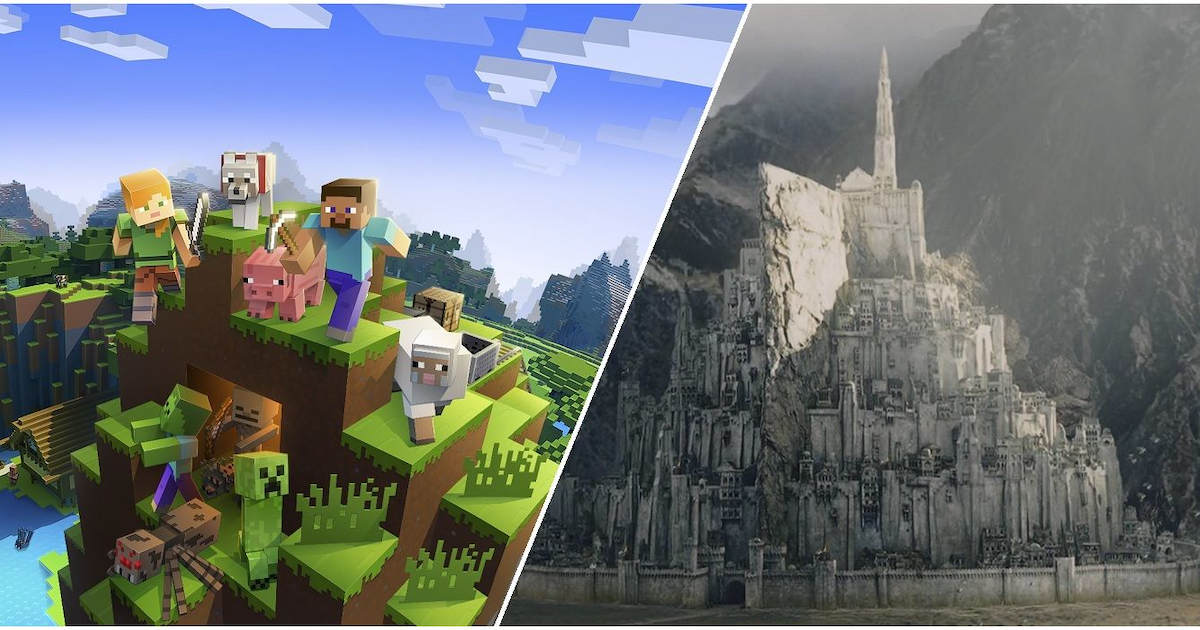 Minecraft : la ville de Minas Tirith du Seigneur des Anneaux sublimée par  le RTX