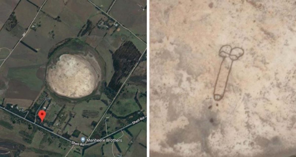 Un Penis Geant Visible Depuis L Espace Repere Par Google Earth En Australie