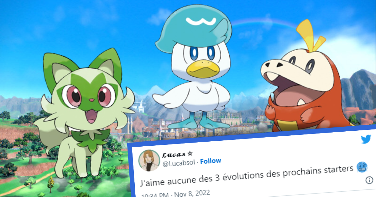 Pokémon Écarlate et Violet : les internautes se payent la tronche des  nouveaux starters